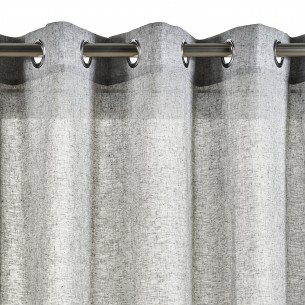 Cortina con ojales gris lino, cortina grande